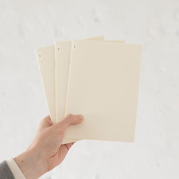 MD Notebook Light - Skrivhäfte - 3 - pack A5 - Linjerad - 5 - Midori - Tidformera