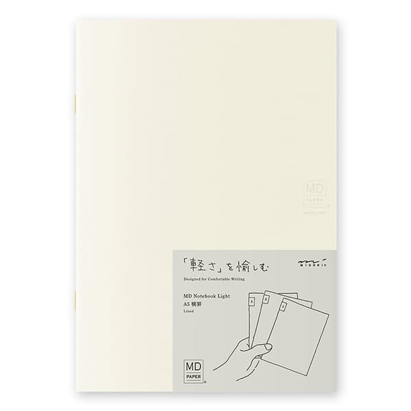 MD Notebook Light - Skrivhäfte - 3 - pack A5 - Linjerad - 1 - Midori - Tidformera
