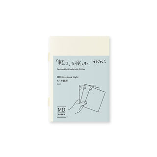 MD Notebook Light - Skrivhäfte - 3 - pack A7 - Rutad - 1 - Midori - Tidformera