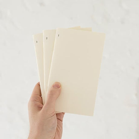 MD Notebook Light - Skrivhäfte - 3 - pack B6 Slim - Rutad - 5 - Midori - Tidformera
