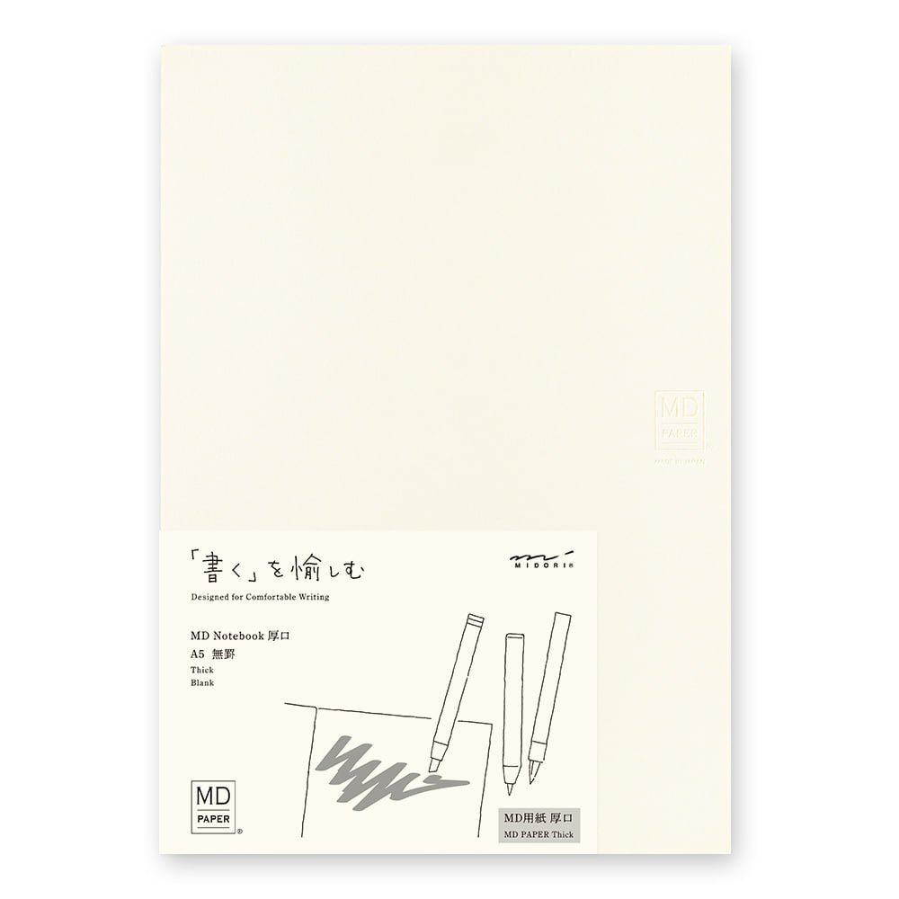 MD Notebook Thick A5 - Blank - 1 - Midori - Tidformera