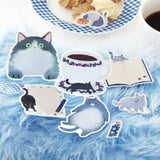 Memo stickers Cat Diary - Blue - 5 - BGM - Tidformera