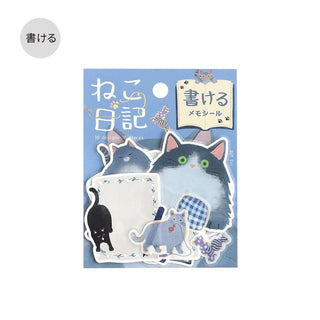 Memo stickers Cat Diary - Blue - 1 - BGM - Tidformera
