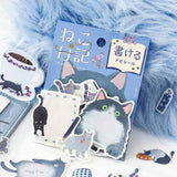 Memo stickers Cat Diary - Blue - 3 - BGM - Tidformera