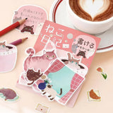 Memo stickers Cat Diary - Pink - 2 - BGM - Tidformera