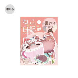 Memo stickers Cat Diary - Pink - 1 - BGM - Tidformera