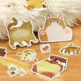 Memo stickers Cat Diary - Yellow - 4 - BGM - Tidformera