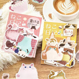 Memo stickers Cat Diary - Yellow - 6 - BGM - Tidformera