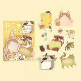 Memo stickers Cat Diary - Yellow - 5 - BGM - Tidformera