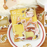 Memo stickers Cat Diary - Yellow - 2 - BGM - Tidformera