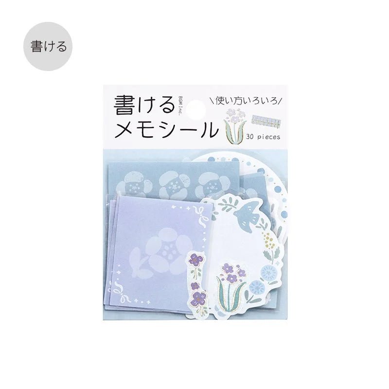 Memo stickers Hanabiki - Blue - 2 - BGM - Tidformera