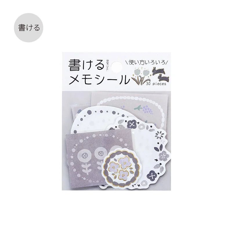 Memo stickers Hanabiki - Gray - BGM - Tidformera