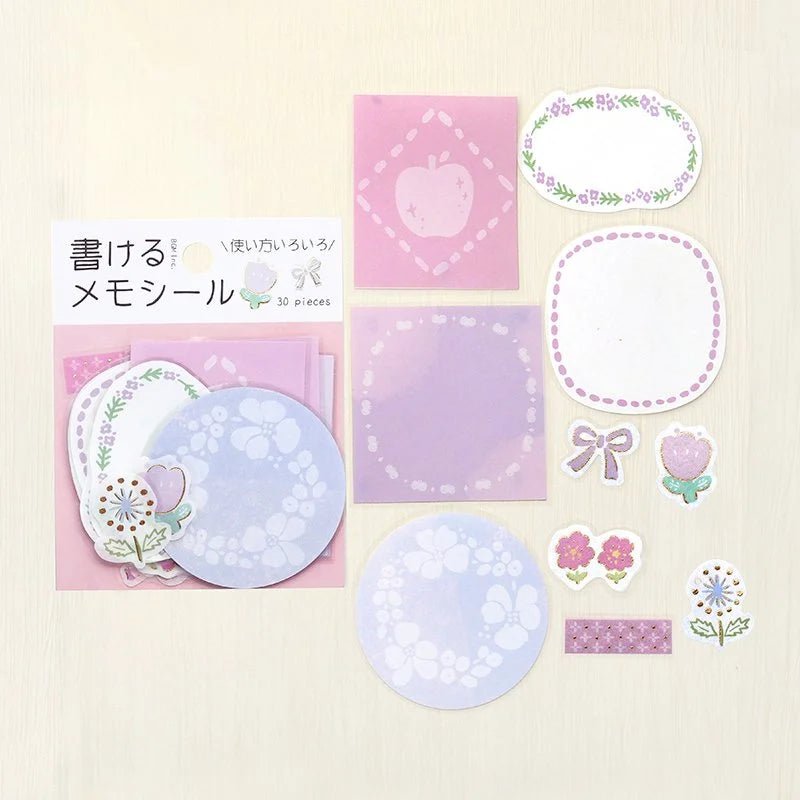 Memo stickers Hanabiki - Pink - BGM - Tidformera