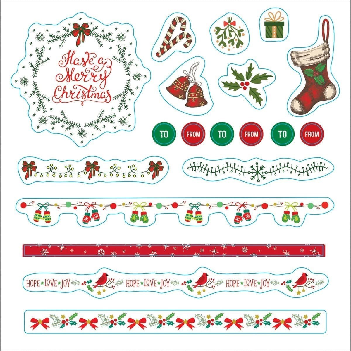 Merry & Bright Christmas! Sticker book - 4 - Peter Pauper Press - Tidformera