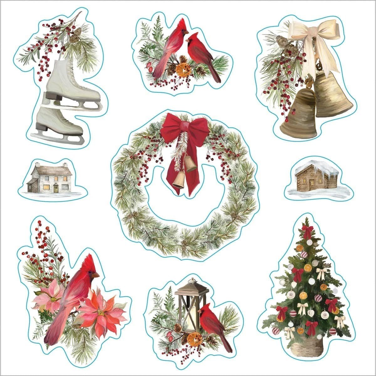 Merry & Bright Christmas! Sticker book - Peter Pauper Press - Tidformera