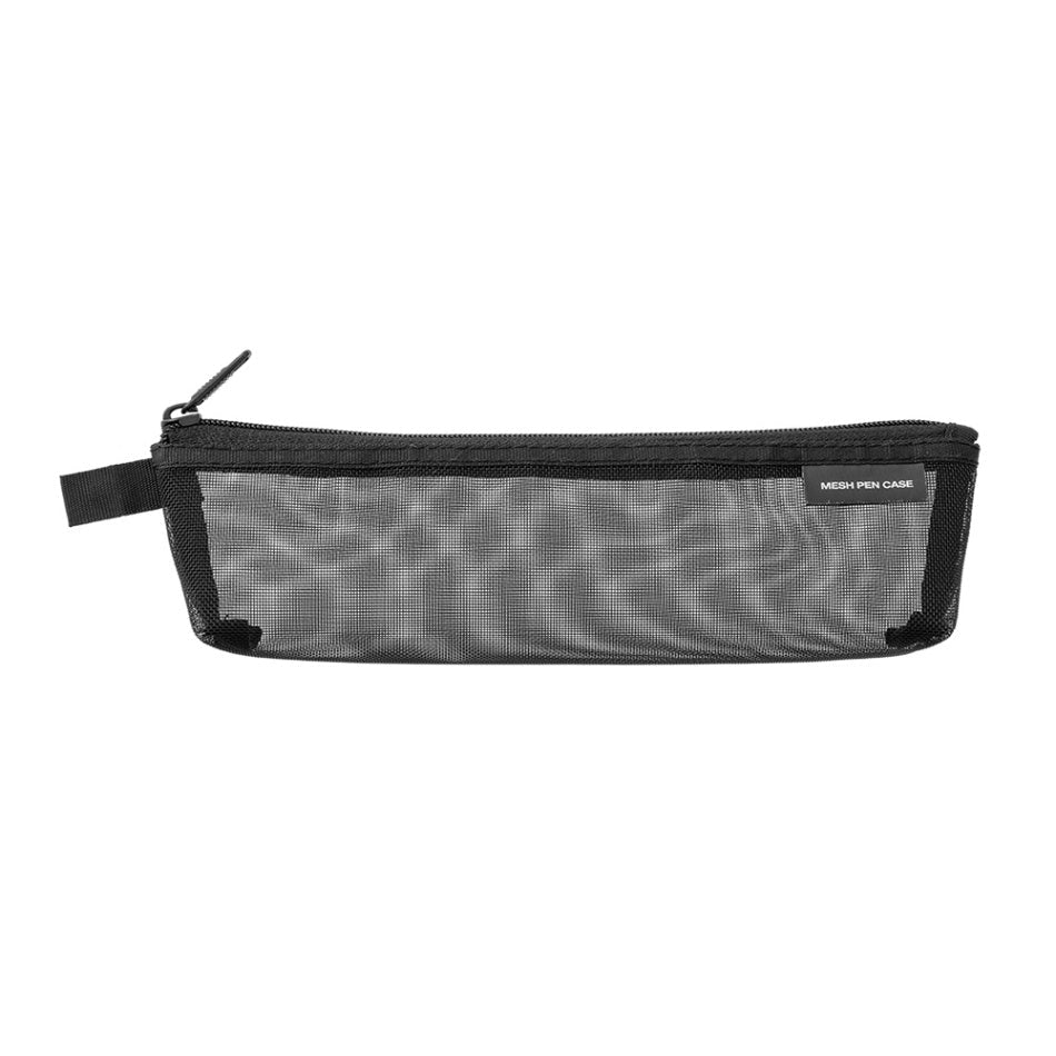 Mesh Pen Case - Black - 1 - Midori - Tidformera