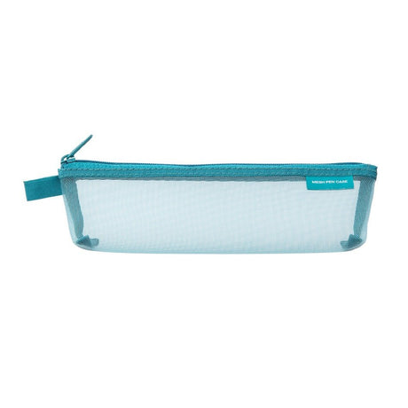 Mesh Pen Case - Blue - 1 - Midori - Tidformera