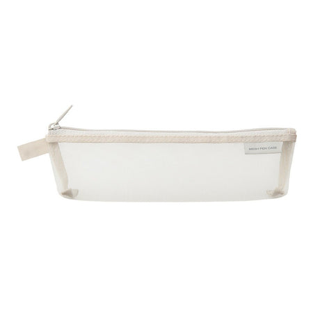 Mesh Pen Case - Gray - 1 - Midori - Tidformera