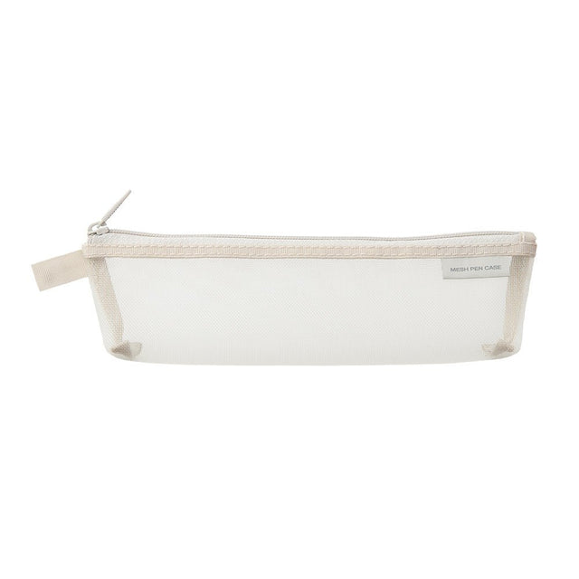 Mesh Pen Case - Gray - 1 - Midori - Tidformera