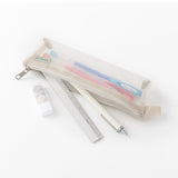Mesh Pen Case - Gray - 2 - Midori - Tidformera
