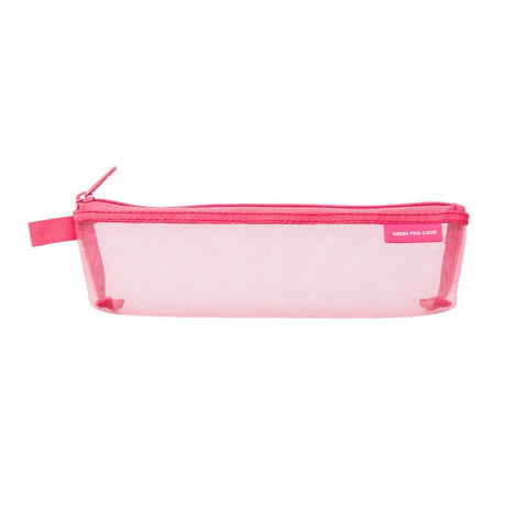 Mesh Pen Case - Pink - 1 - Midori - Tidformera