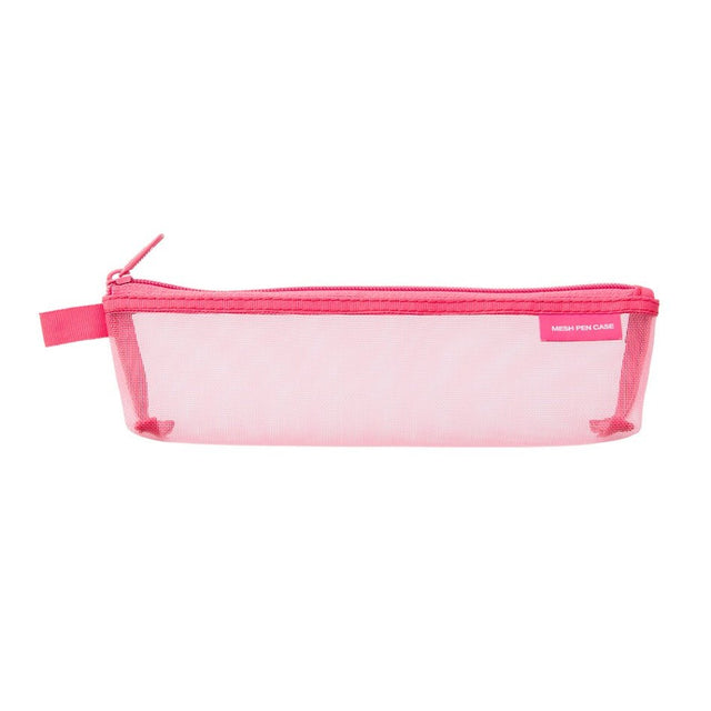 Mesh Pen Case - Pink - 1 - Midori - Tidformera