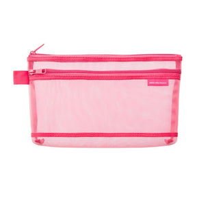 Mesh Pen Pouch - Pink - 1 - Midori - Tidformera