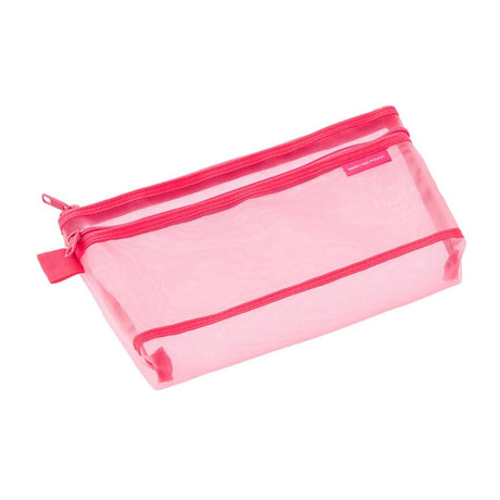 Mesh Pen Pouch - Pink - 2 - Midori - Tidformera