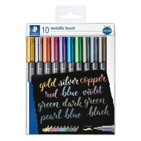 Metallic brush - 10 - pack - 1 - Staedtler - Tidformera