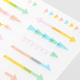 Midori Kalenderstickers - Arrow Pastel - 3 - Midori - Tidformera