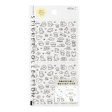 Midori Kalenderstickers - Dog Black & White - Midori - Tidformera