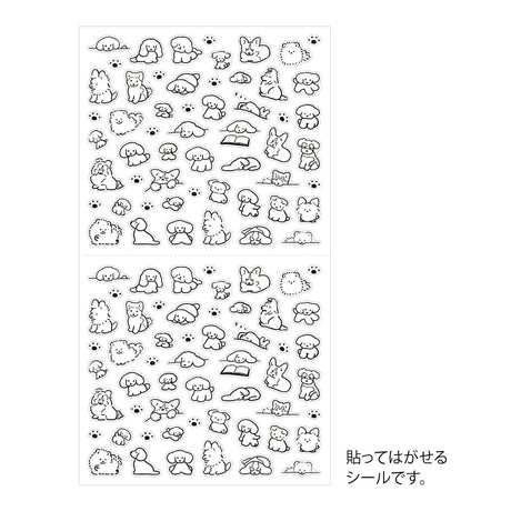 Midori Kalenderstickers - Dog Black & White - Midori - Tidformera