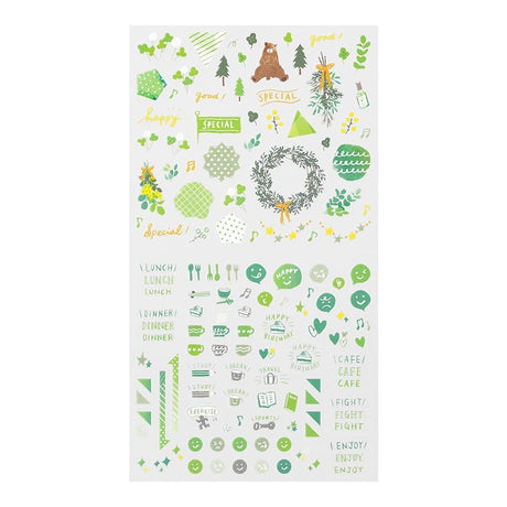 Midori Kalenderstickers Färgtema - Green - 2 - Midori - Tidformera