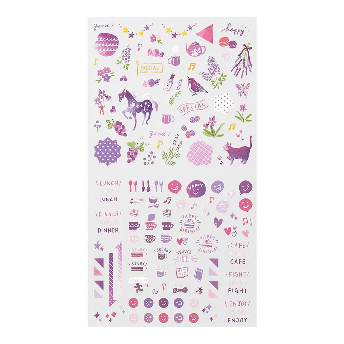 Midori Kalenderstickers Färgtema - Purple - Midori - Tidformera