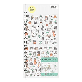 Midori Kalenderstickers - Lined Cat - 1 - Midori - Tidformera
