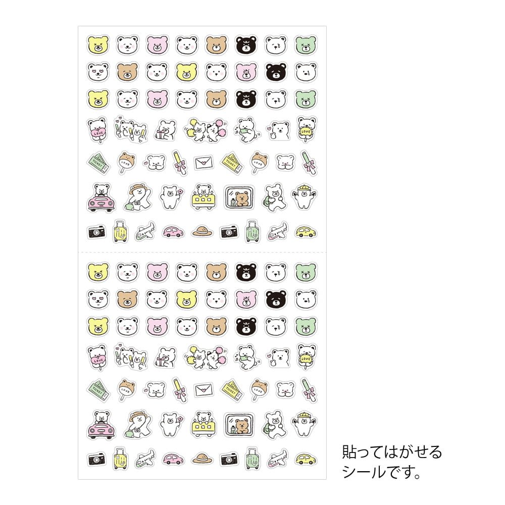 Midori Kalenderstickers - Pictograph Bear - 3 - Midori - Tidformera