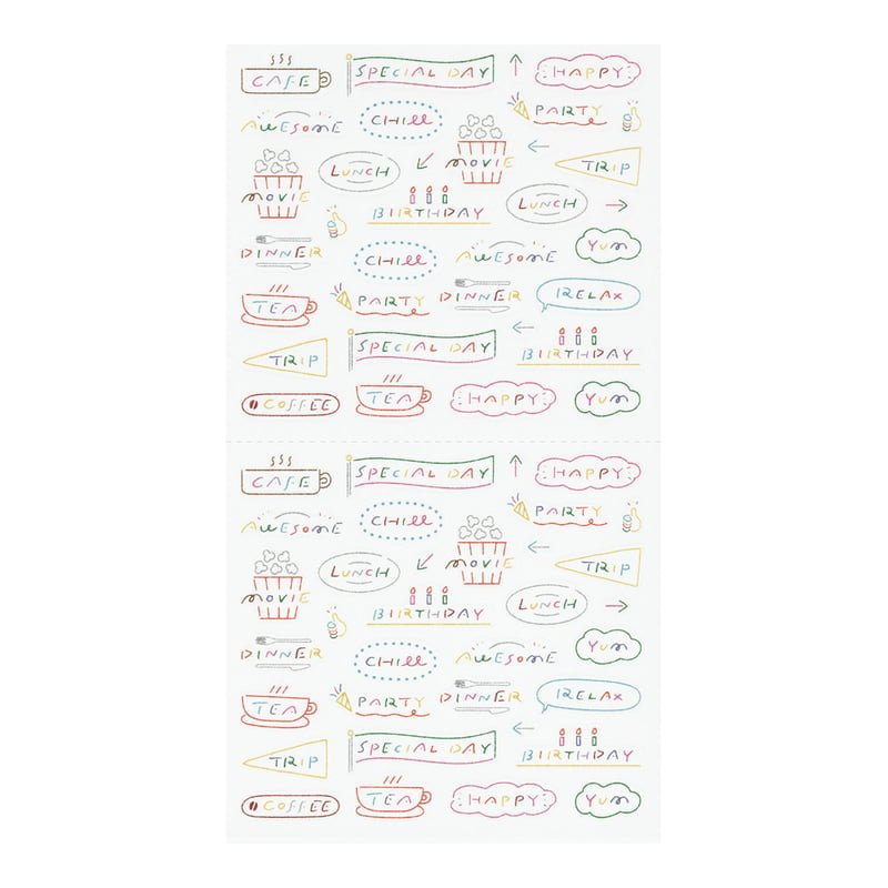 Midori Kalenderstickers - Text Anniversary - 2 - Midori - Tidformera