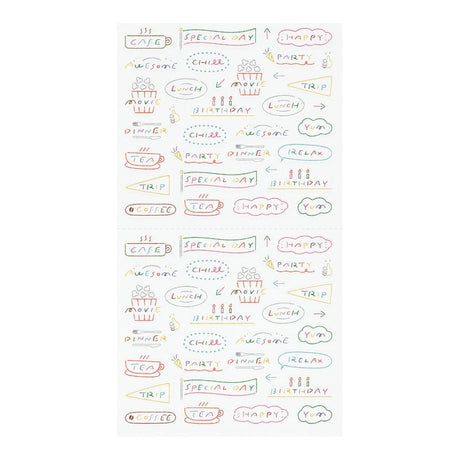 Midori Kalenderstickers - Text Anniversary - 2 - Midori - Tidformera