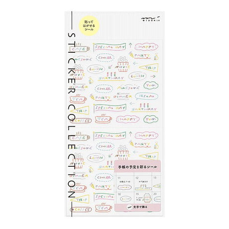 Midori Kalenderstickers - Text Anniversary - 1 - Midori - Tidformera