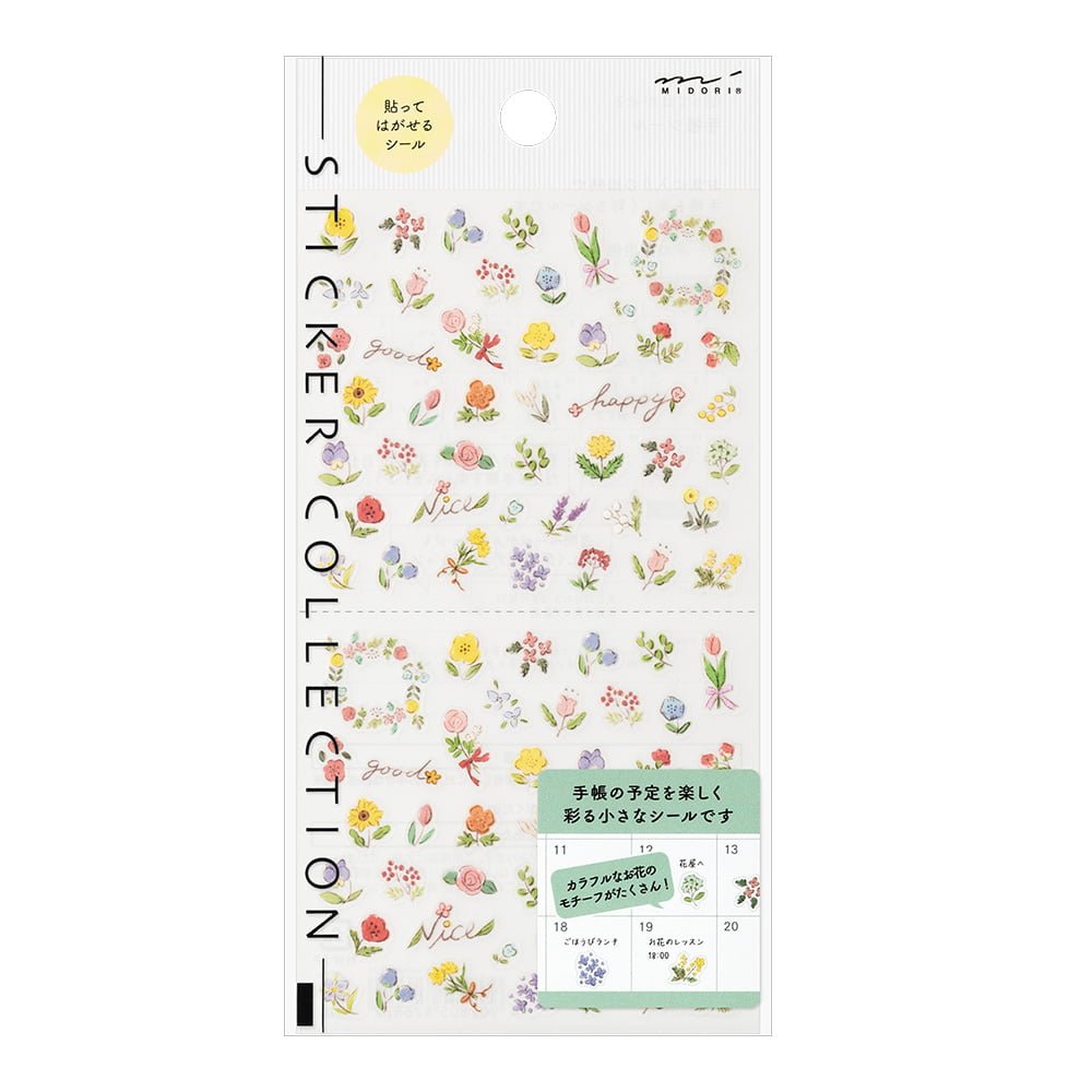 Midori Kalenderstickers - Wild Flowers - 1 - Midori - Tidformera