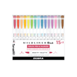 Mildliner Brush pen 15 - pack - 1 - Zebra - Tidformera