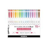 Mildliner Brush pen 15-pack - Zebra - Tidformera