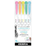 Mildliner Brush pen 5 - pack - Fluorescent - 2 - Zebra - Tidformera