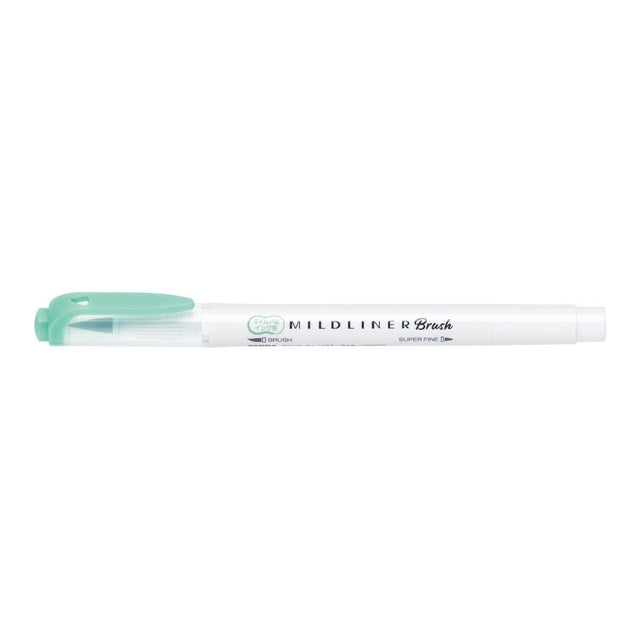 Mildliner Brush pen - Blue Green - Zebra - Tidformera