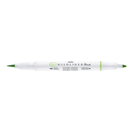 Mildliner Brush pen - Green - Zebra - Tidformera
