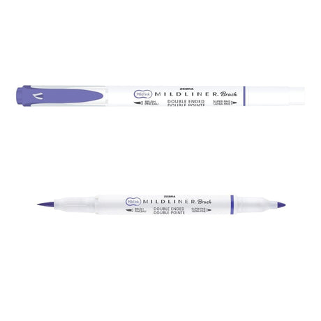 Mildliner Brush pen - Lavender - Zebra - Tidformera