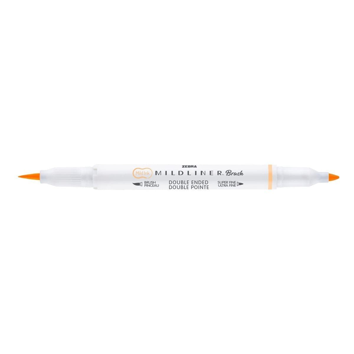 Mildliner Brush pen - Orange - Zebra - Tidformera