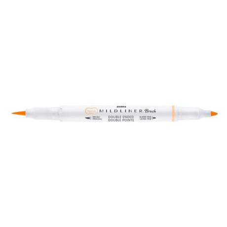 Mildliner Brush pen - Orange - Zebra - Tidformera