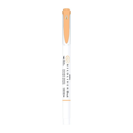 Mildliner Brush pen - Orange - Zebra - Tidformera