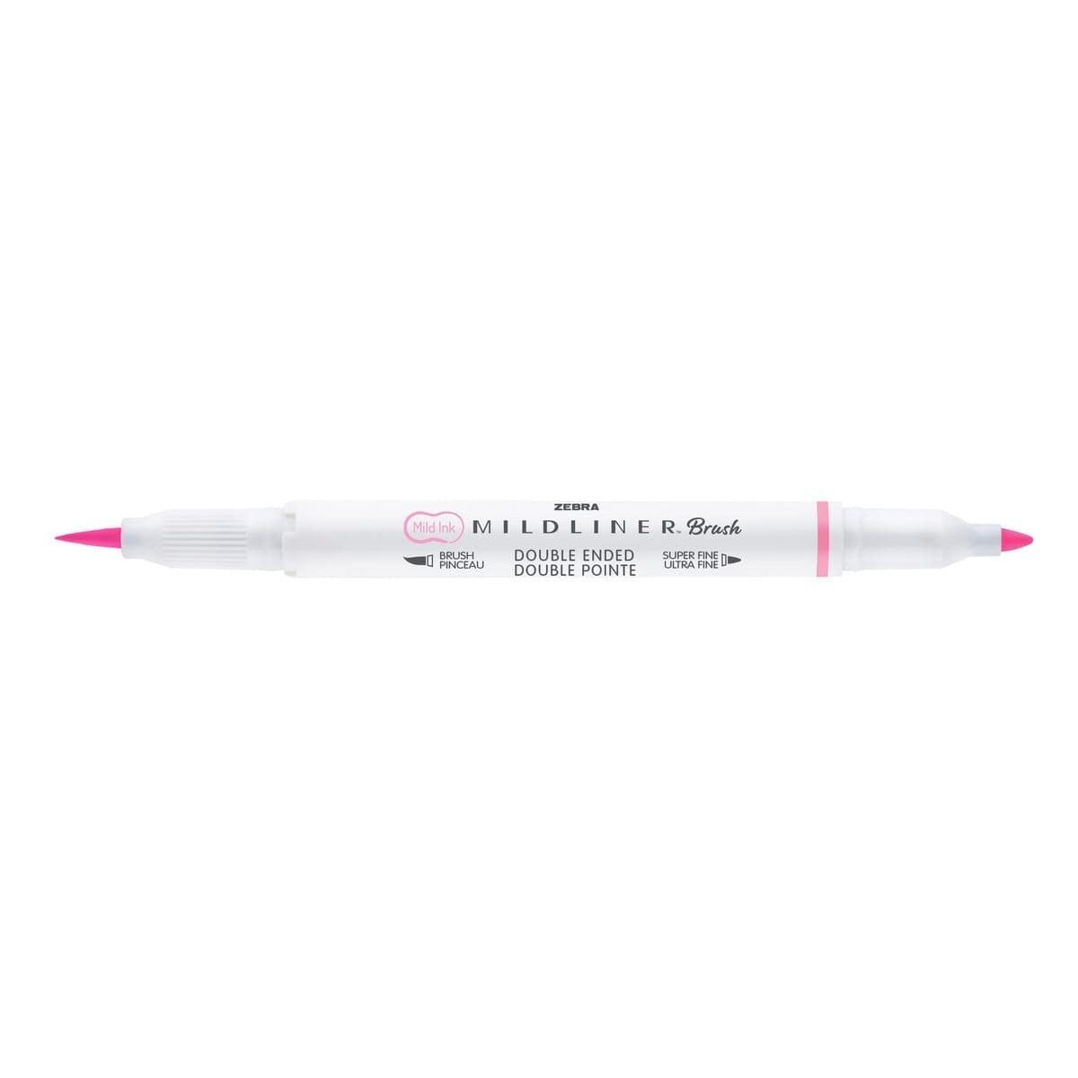 Mildliner Brush pen - Pink - Zebra - Tidformera